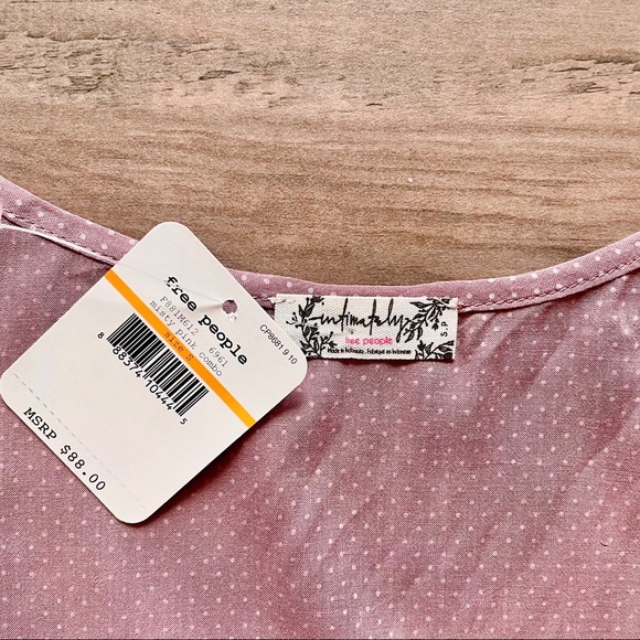 FREE PEOPLE Dress | Slip Voile Trapeze | Mauve | Lace cut out | Size XS, S, M - Picture 11 of 11